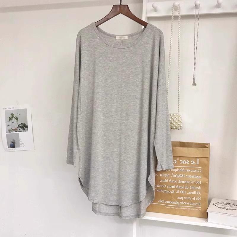 

Plus Size Modal Ice Silk Short Sleeve T-shirt for Women - Summer Loose Mid-Length Top to Pair with Shark Pants 5XL for 251-300 jin