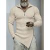 Men S Long Sleeve T Shirt Elastic Fitted Sports Casual Solid Color Fitness Top