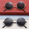 Fashion Disco Hippie Women Men Circle Glasses Round Sunglasses Metal Sunglasses Eyewear