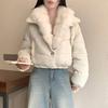 TIFICY Women's Fashion Casual Fall Winter Solid Color Print Long Sleeve Jackets & Coats Down Coats