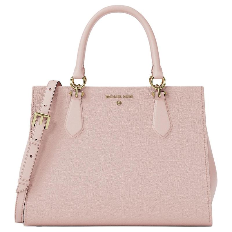 MICHAEL KORS MARILYN gold hardware leather handbag medium women s pink золотой