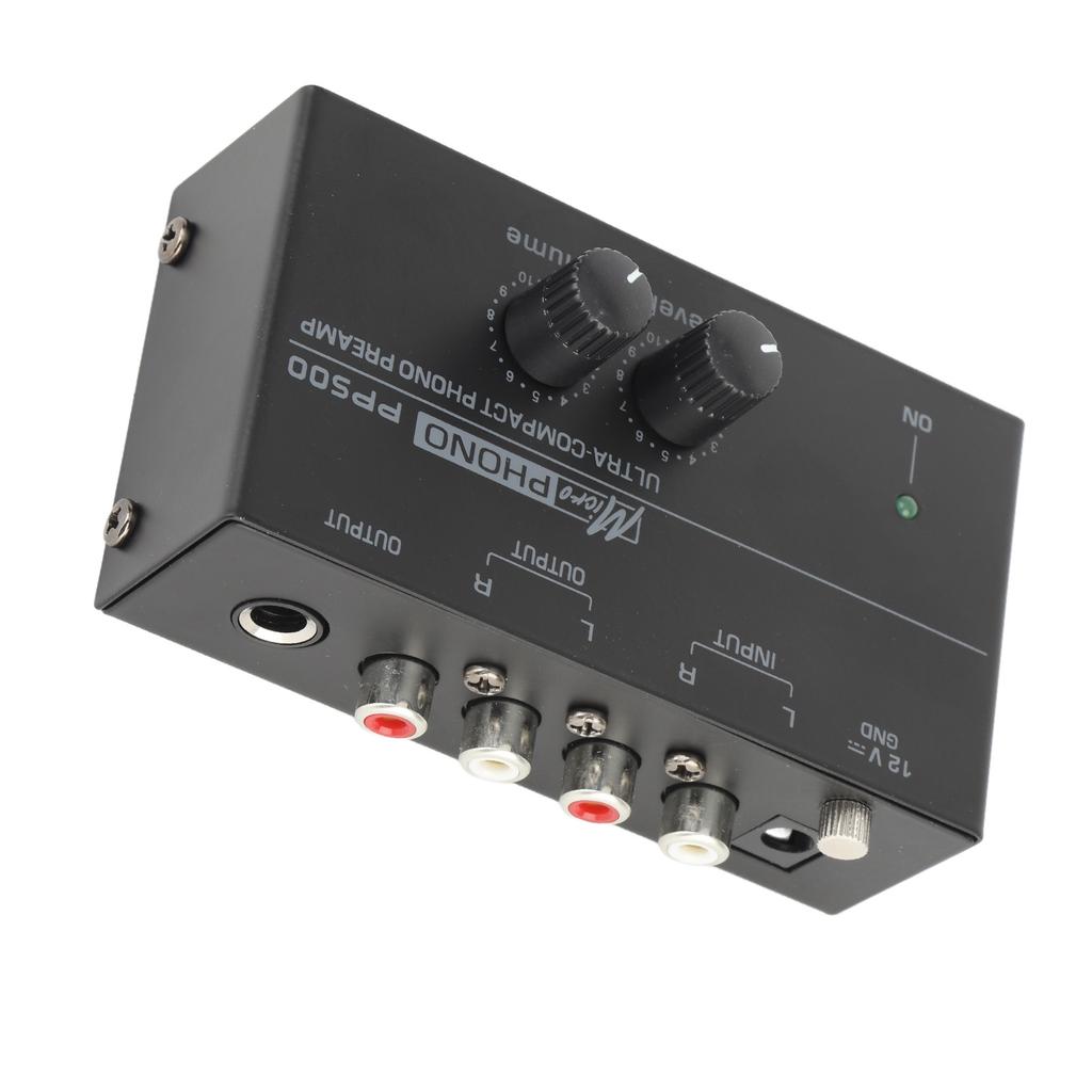 Phono Turntable Preamp Ultra Low Noise Independent Volume Control Phonograph Preamplifier for Record Player 100‑240V
