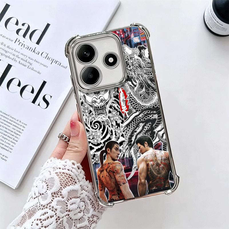 Y-Yakuzas 0 Game Soft Phone Case For Xiaomi Redmi Note 14 15 Pro Plus 13 12 11S 11T 5G 10 9S 9 Plating Anti-Fall Fundas