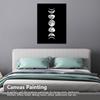 Moon Phases Canvas Painting Rimless Paintings on Wall Art for Home  Decorations(Black090 2)