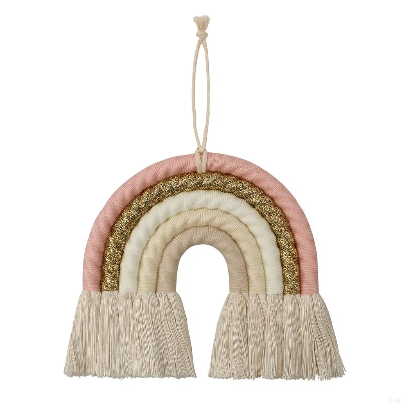 62KD Rainbow Wall Hanging Decor Decorative Boho Wall Ornament for Birhday Party Baby Room Nursery Classroom Wide Applications