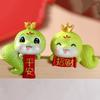 Cute Small Snake Baby Figurine Resin Crafts Mini Snake Ornament  Spring Festival