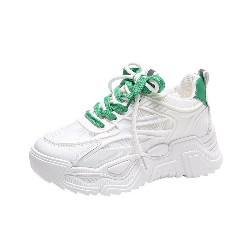 Buty tatusia studentki lekkie oddychające buty damskie nowe buty sportowe casual na platformie z siateczki