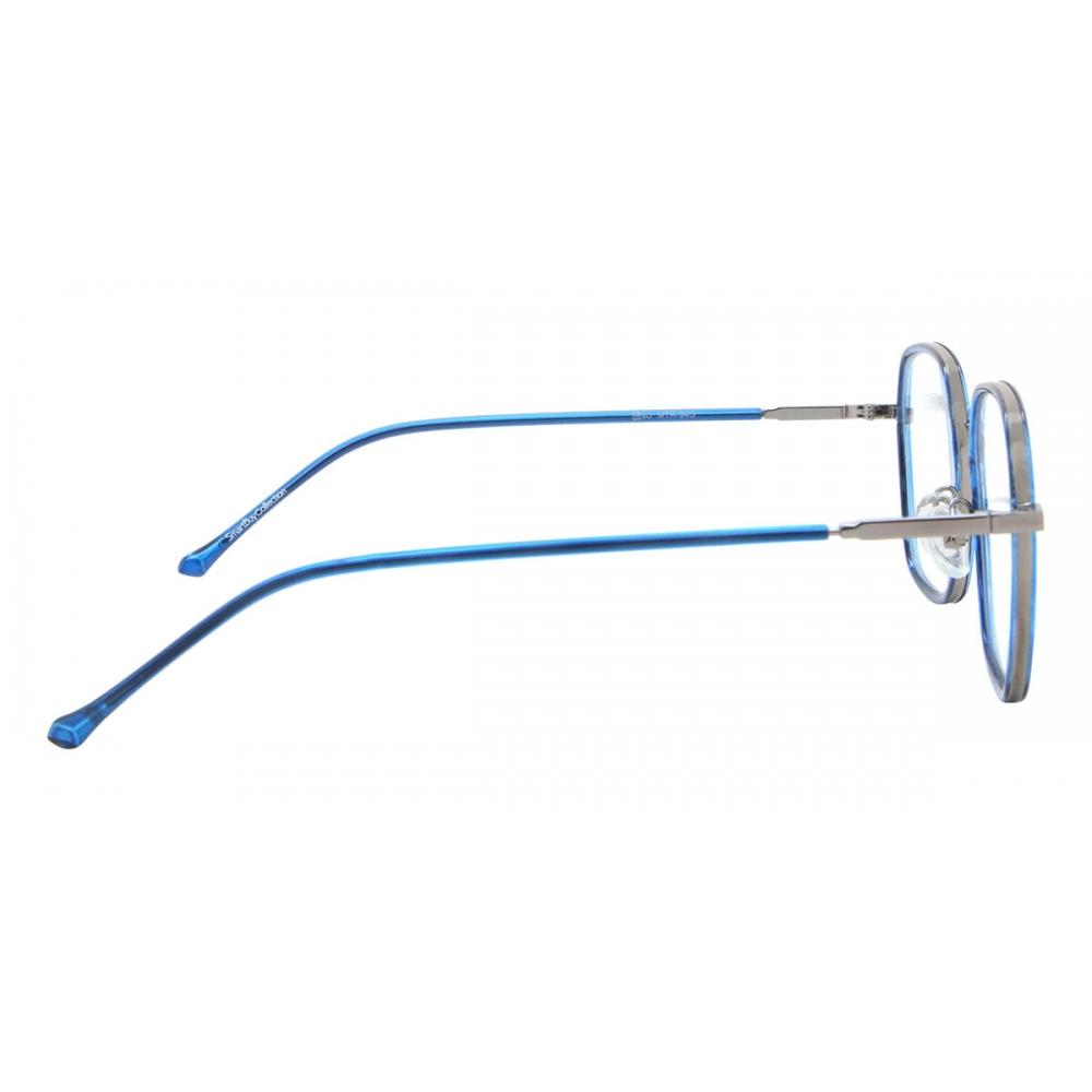 Full Rim Square Transparent Blue Silver Smartbuy Collection Nielsen Mtr 94g Fashion Unisex Eyeglasses
