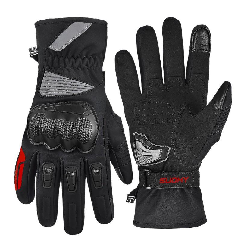Winter Windproof Waterproof Motorcycle Skiing Outdoor Riding Gloves Men Women Thick Thermal Long Cuff