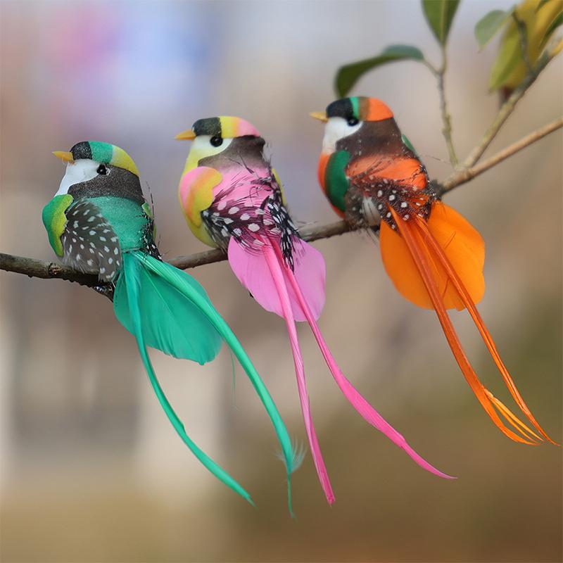 1Pcs Random Simulation Swallow Tail Bird Clip Handmade Bird Plant-decorated Artificial Bird Handicrafts For Ornament