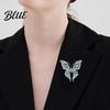 Long-lasting Brooch Women Butterfly Shape Dazzling Rhinestone Inlays Suit Lapel