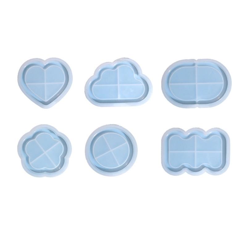 Cloud Heart Flower Shape Tray Silicone Mold Jewelry Container Resin Casting Mold Candle Holder Mold Easy To Clean