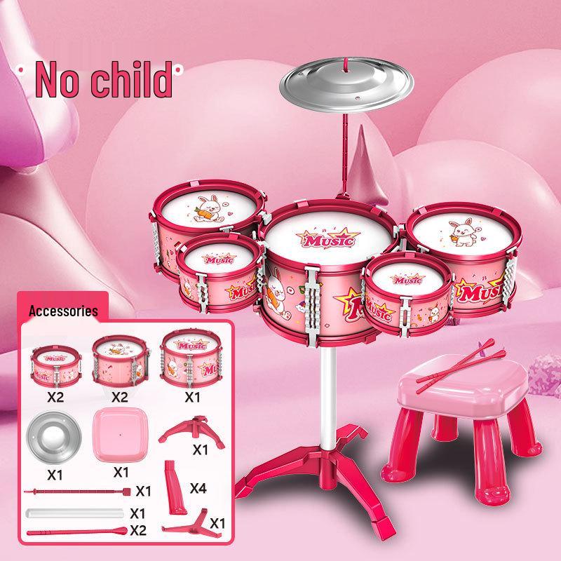 Children's Jazz Drum Set Toy: Percussion Instrument for Kids 1-6 Years, Early Education Gift