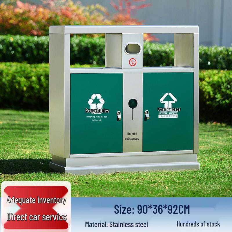 Vintage Outdoor High-End Trash Can for Parks, Hotels, and Antique-Style Communities