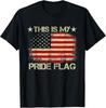Vintage USA American Flag This Is My Pride Flag 4th Of July Unisex T-Shirt