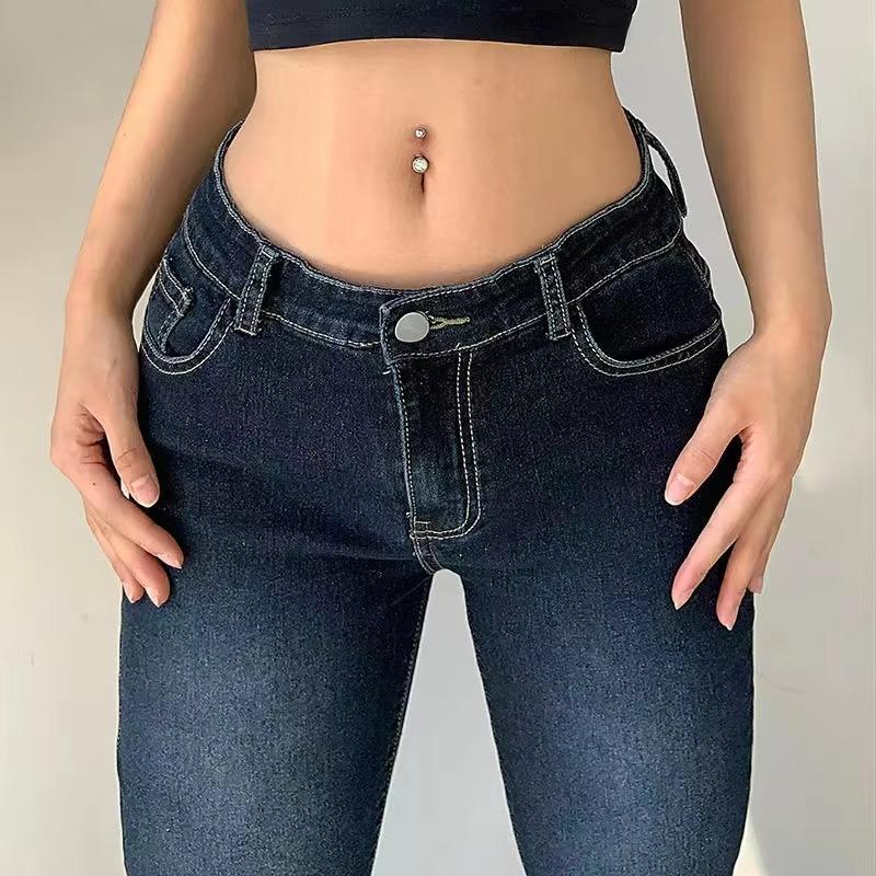 New Flare Jeans Women's Low Waist Trousers Vintage Aesthetic Denim Pants Streetwear Mom Casual Korean Fashion Y2k Jeans
