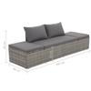 Garden Bed Gray 195*60 Cm Poly Rattan