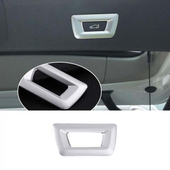 Fit For BMW 7 Series 2016~ Button Cover Matte Silver Rear Door Tailgate Trim