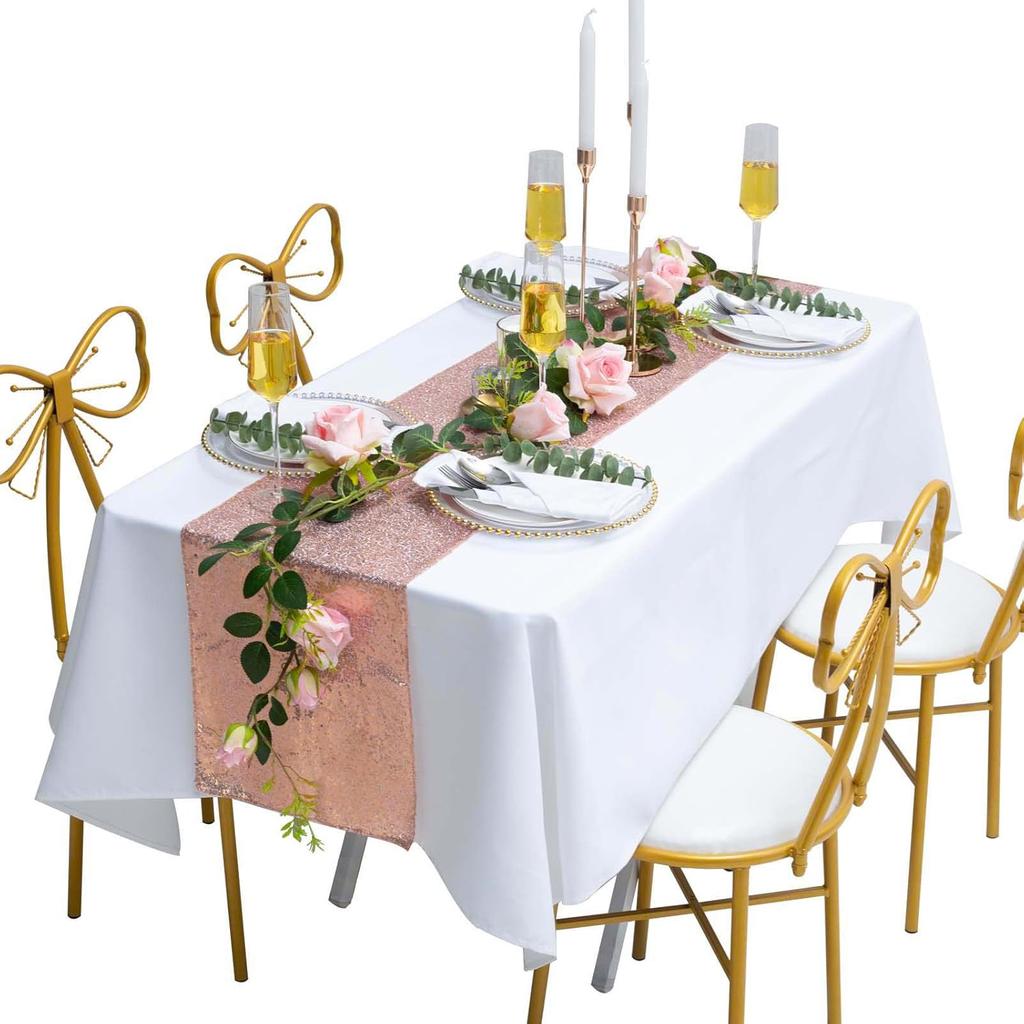 1PC/2PCS Sequin Table Runner Glitter Gold For Wedding Banquet Holiday Birthday Party Baby Shower Bridal Shower Engagement Decor