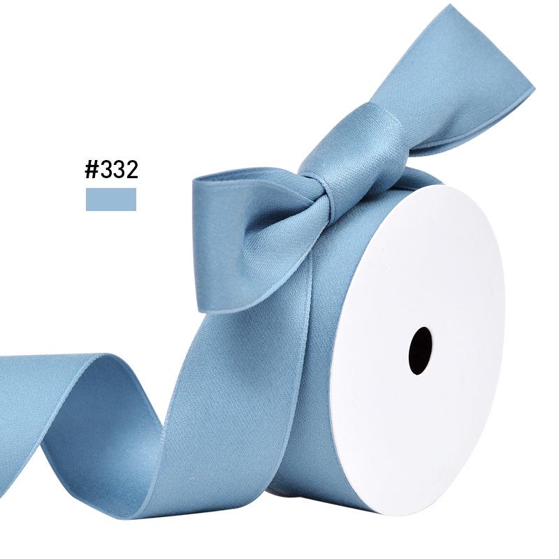 Double-Sided Matte Polyester-Cotton Ribbon, 2.5cm Wide, for Bow and Gift Packaging, Thickened Matte Finish.