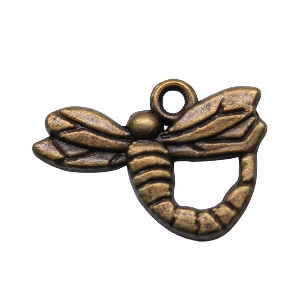 

20шт Стрекоза Чары Шармы Античная бронза Цвет цинковый сплав 19X14mm