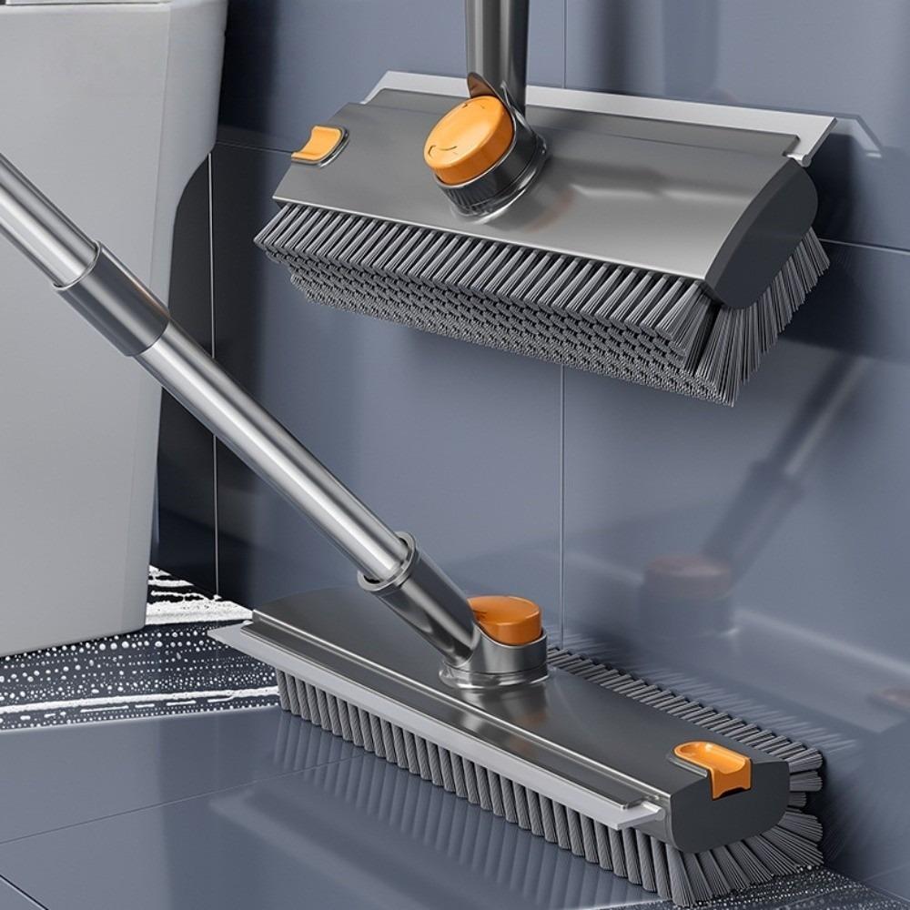 Silicone Scraper Strip Floor Cleaning Brush Stainless Steel Seam Brush  Bathroom Cleaning