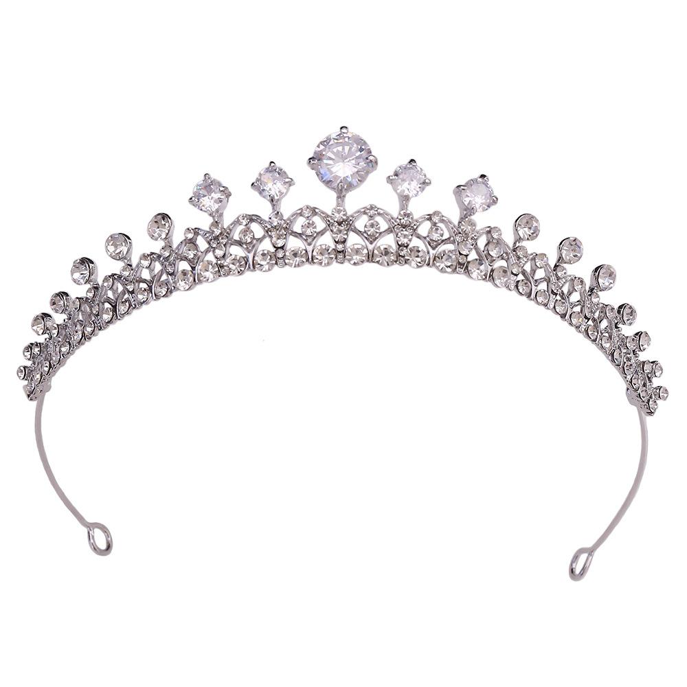 New Wedding European Style Wedding Headband, Forest Leaf Crystal Beaded Starry Handmade Bridal Crown