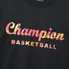 Champion Short Sleeve Round with Graphic Logo SHORT SLEEVE Women's T-Shirt, Black, Neck, Quick-Drying, Antibacterial, Breathable, Print,
