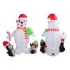 5.9ft Inflatable Christmas Decoration Penguin Bear with Colorful Light Cute Blow Up Yard Animal Deco