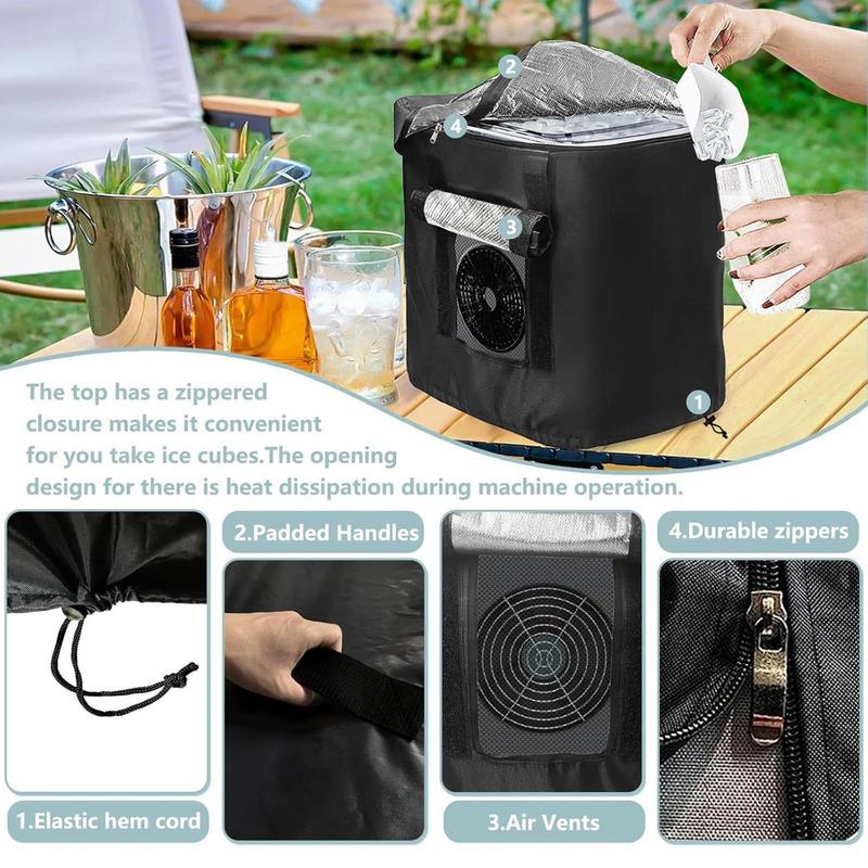 Cover For Ice Maker Heat Shield Portable Waterproof Insulation Cover For Ice Maker Ice Cube Maker Protective Cover Ice Maker
