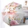 Cute Bear Pattern Folding Umbrella Fashion Auto-Open 8 Iron Ribs Plastic Handle Foldable Sunshade Perfect Christmas Gifts