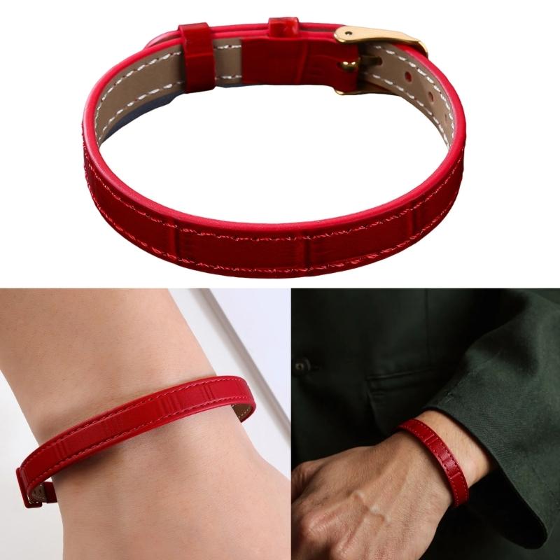 Schmuckarmband aus Edelstahl mit echtem Lederband Magnetverschluss für empfindliche Haut