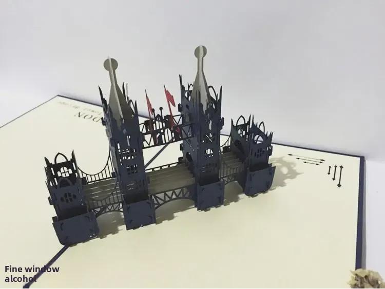 3D Tower Bridge Christmas & Birthday Greeting Card
