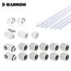 Barrow OD12/14/16mm Hard Tube Fitting Kit Brass Metal Connector G1/4'' Adapters Compression + 90 Degree Fitting + Water Plug
