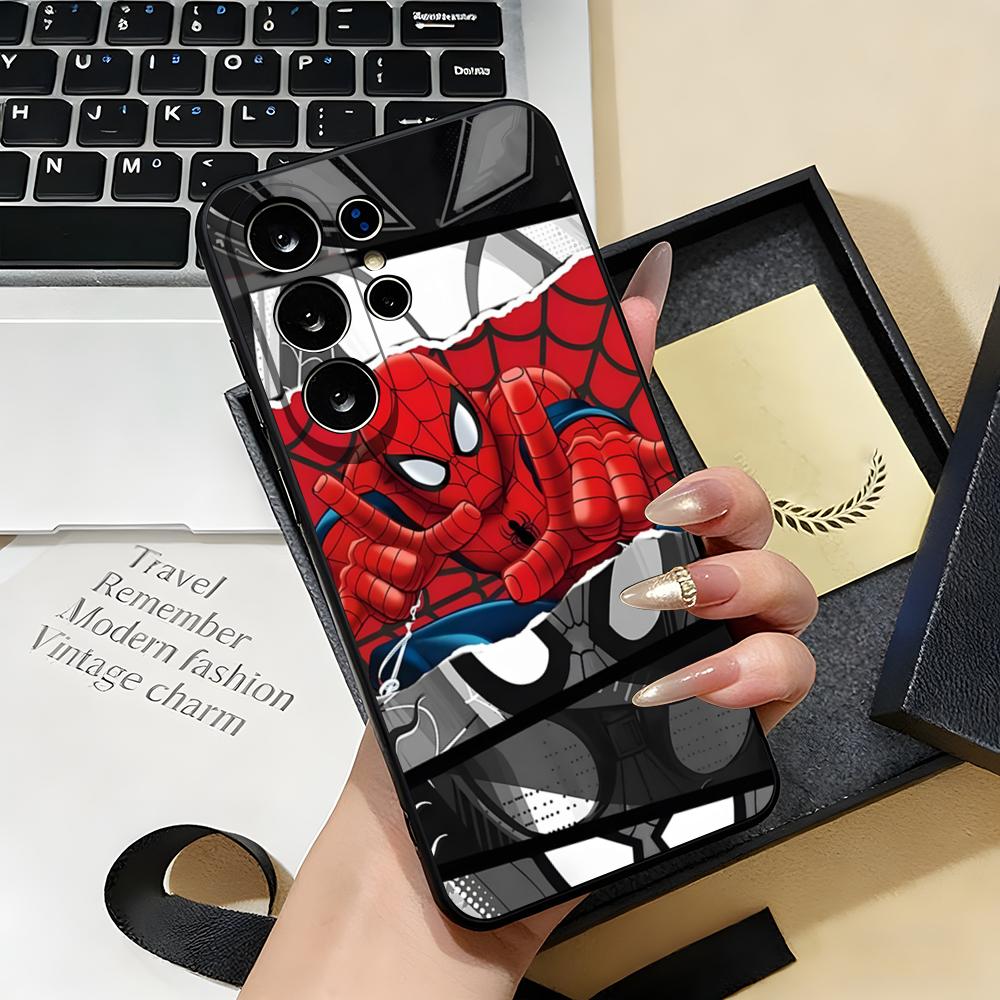 S-Spiders Cool Man Phone Case For Samsung S26 S25 S24 FE S23 S22 S21 Plus S20 Ultra Note20Ultra Black Soft Shell