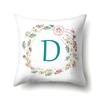 Polyester Pillowcase Simple Home Furnishing 26 English Letter Printed Pillowcase Car Cushion Waist Cushion Cover