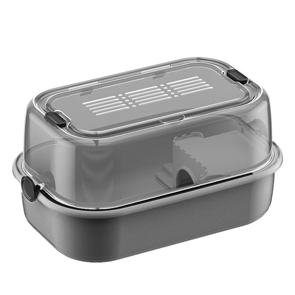 Large Indoor Hamster Habitat Cage with Ventilated Clear Cover PP Pet Villa Playground for Small Animal Pet Supply