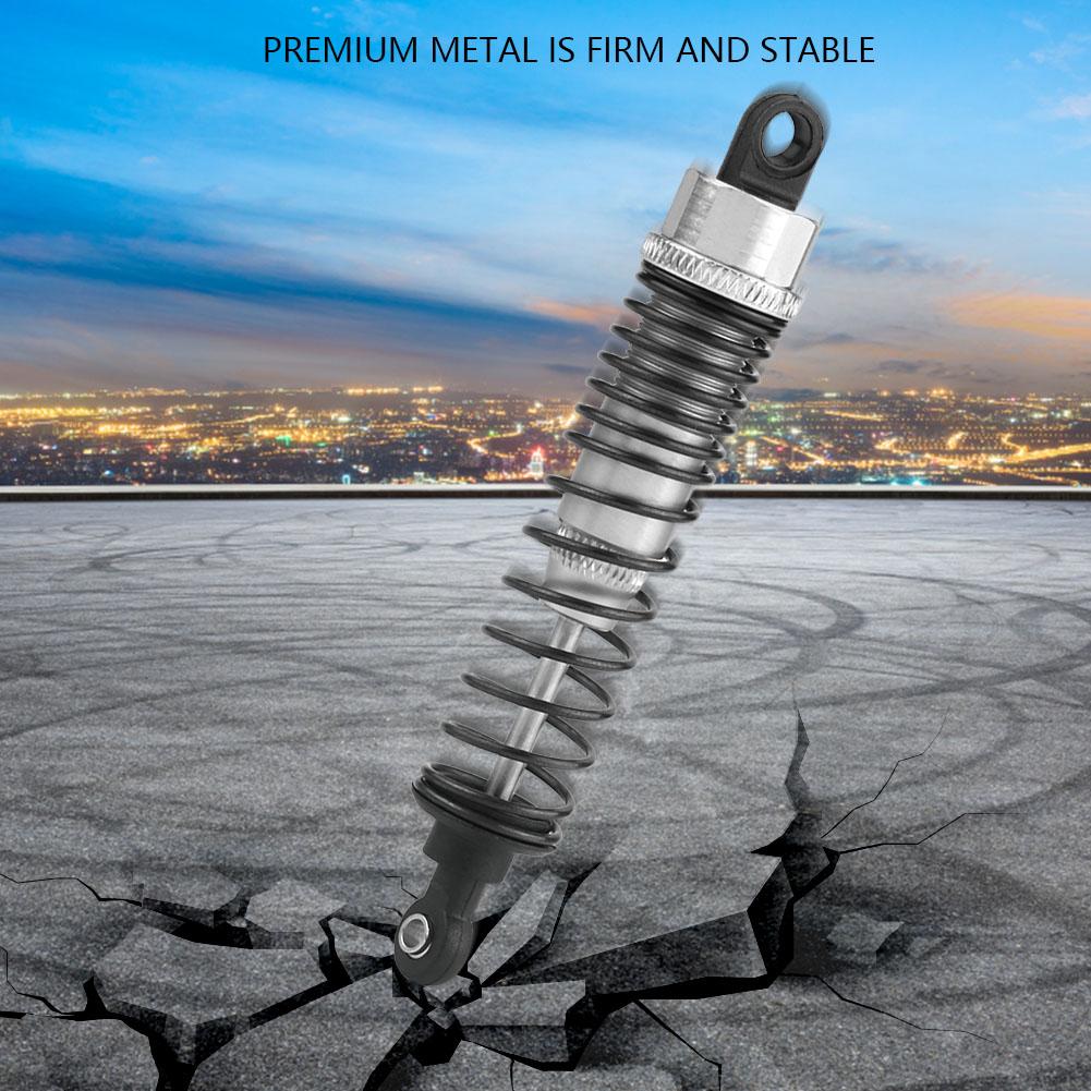2pcs RC Car Rear Shock Absorber for HIMOTO E10MTL E10MT E10BP 1 10 Car (Silver)