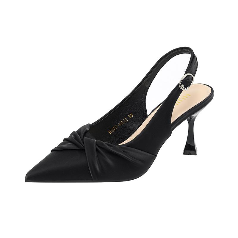 High heel front bag back sandals women's versatile dinner party style skirt women's high heels sandals 2025 summer women's fashion shoes