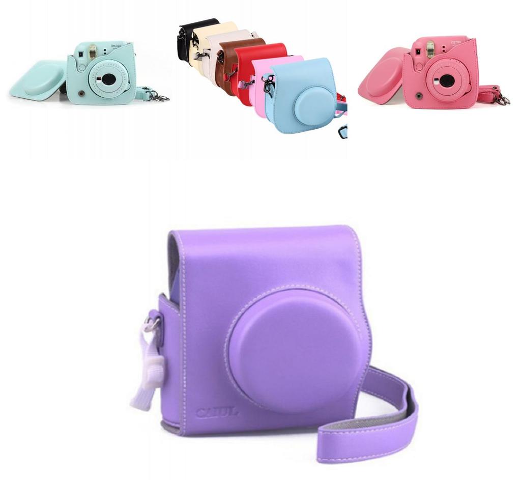 Caiul Digital Protective Camera Case Cover For Fujifilm Instax Mini 8/8+/9 Soft And Durable Leather Bag