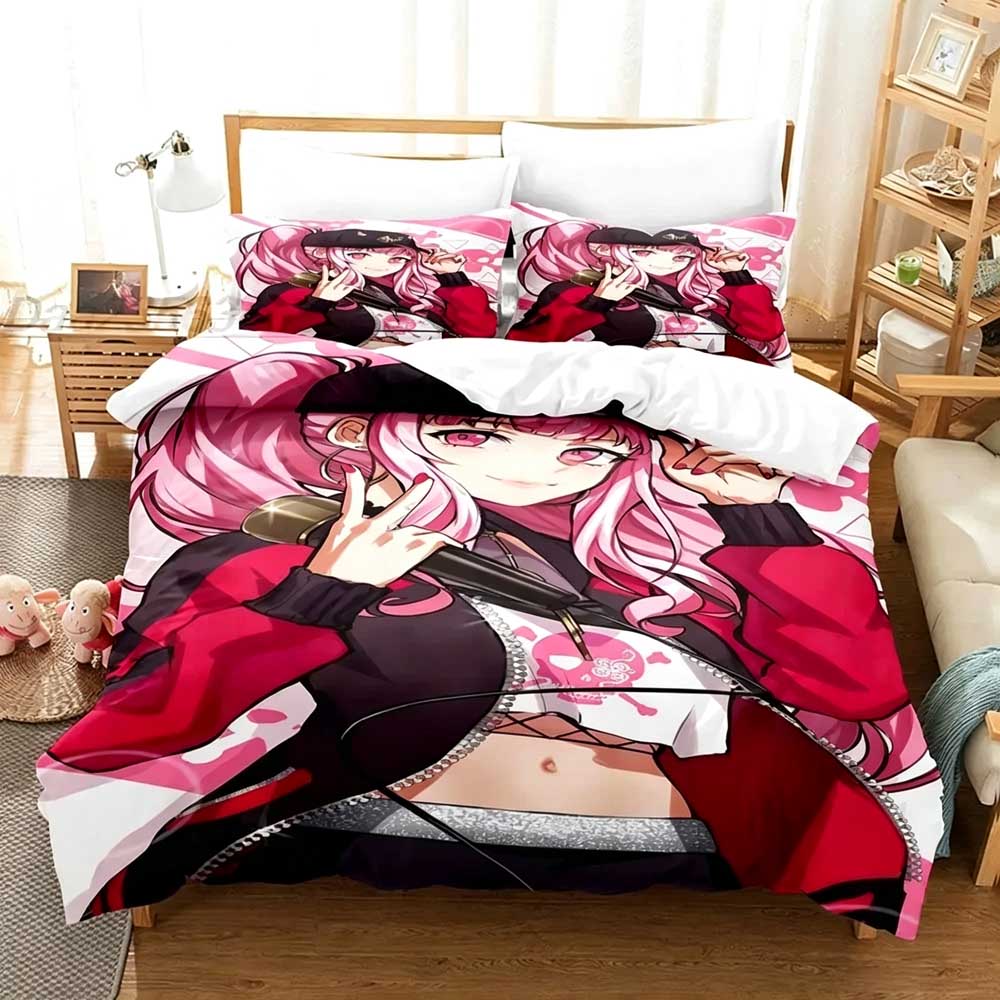 Anime Mori Calliope Duvet Cover Pillowcase Twin Full Queen King Double Single Size Women Adults Teens Bedding Set