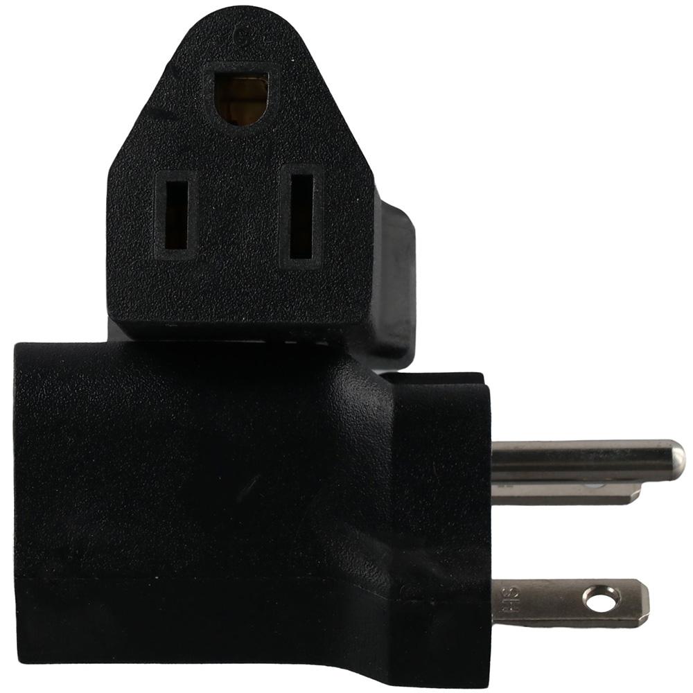2pcs Black 6-15P To 5-15R American  Plug Adapter Nema 6-15R American  Gauge Adapter  Electrician