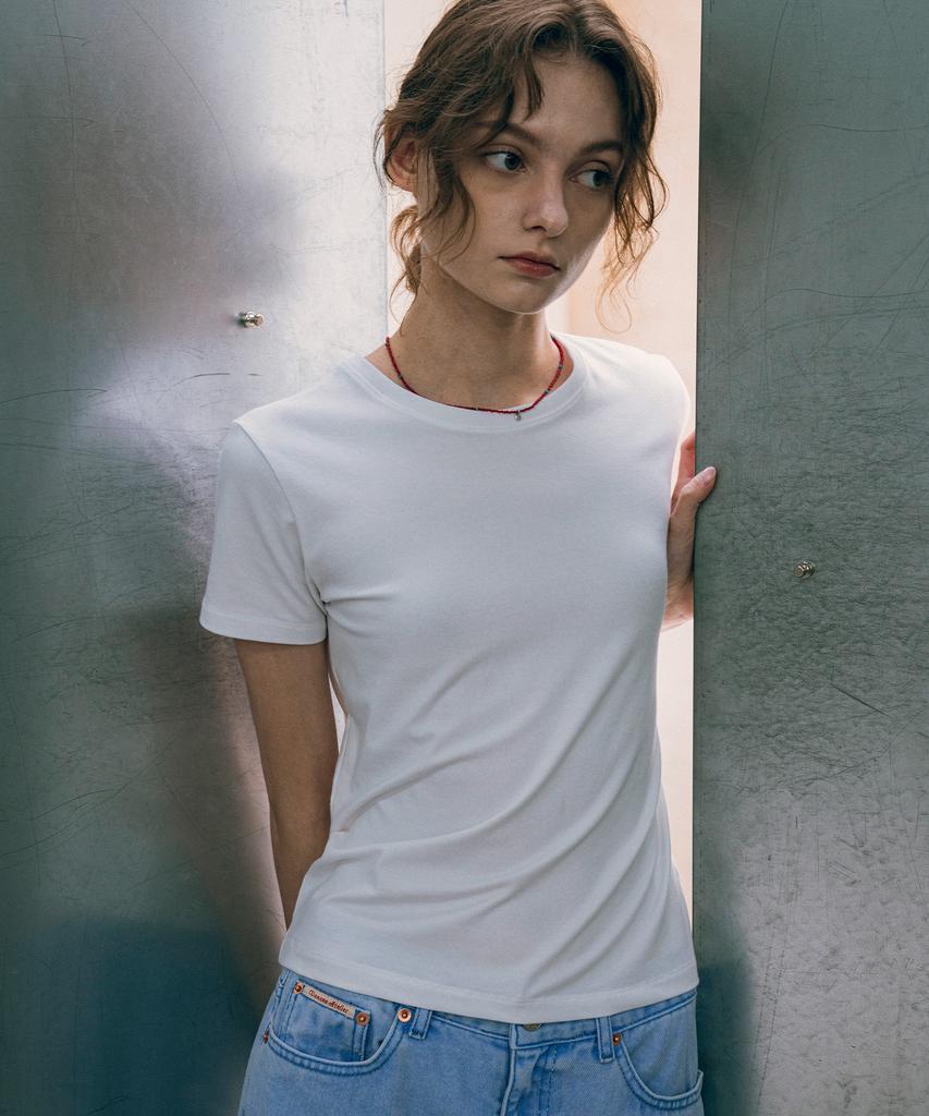 Banwonateullie A3487 Essential Regular Fit T-Shirt_White