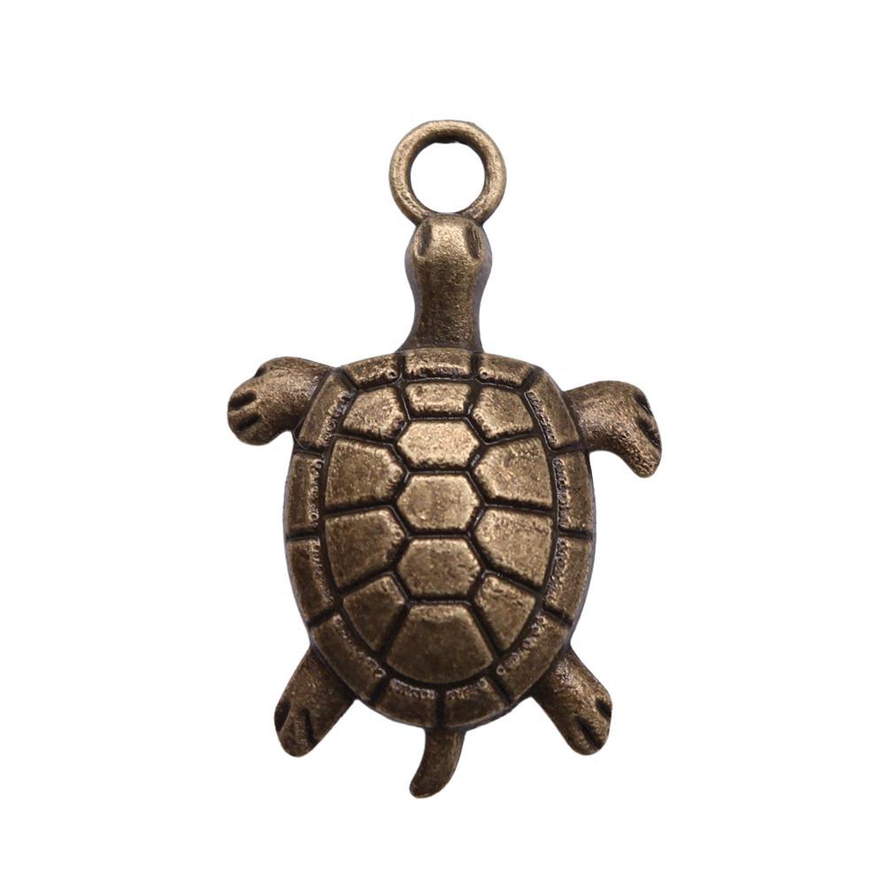Turtle Charms Antique Bronze Silver Pendants For Animal Themed Jewelry Making