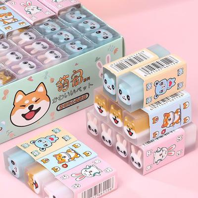 Refoiner Kneaded Erasers, Cute Small Animal Design, 24-Piece Set, Drafting Erasers, for Elementary School Students, Excellent Erasing Power,