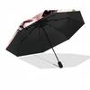 1pc Bunny Floral Bouquet Automatic Folding Umbrella, 8-Rib Iron Frame, Casual Outdoor Accessory for Birthday Festival Gifts Yy251128189