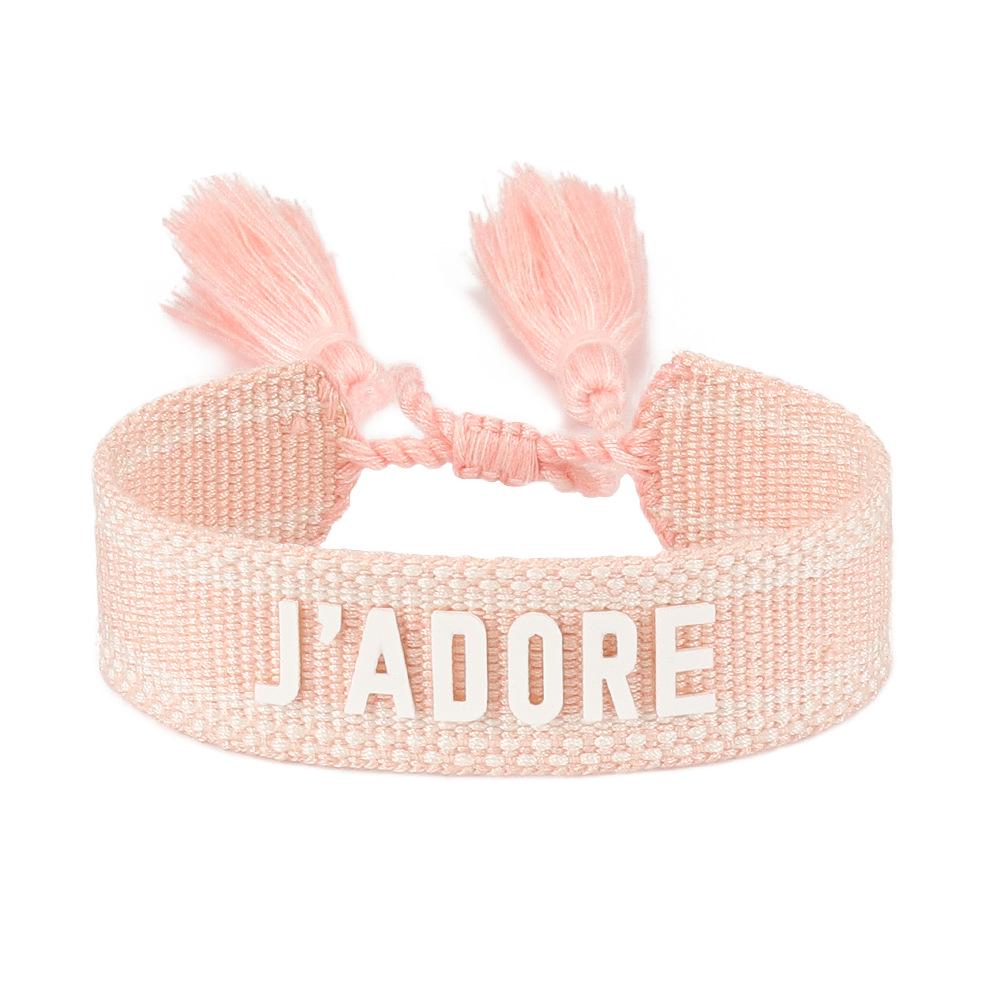 Silicone Letter Woven Bracelet: Women's Handmade Tassel Bracelet Gift
