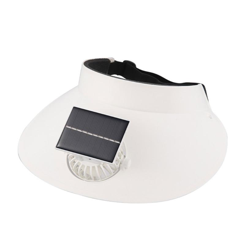 Solar Powered Cooling Fan Hat For Women Teens Wide Brims Sun Protective Hat With Adjustable Speed for Outdoor Activity