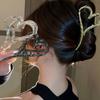 New Arrivals Open Run Heart Metal Hair Clip Silver