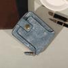 Men's Fashionable Tree Pattern Zipper Wallet Durable PU Leather Card Organizer with Coin Pouch